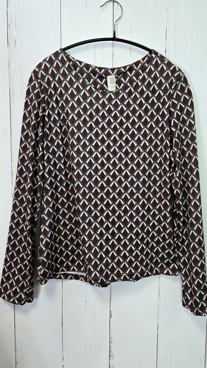 Runa mønstrete topp brun