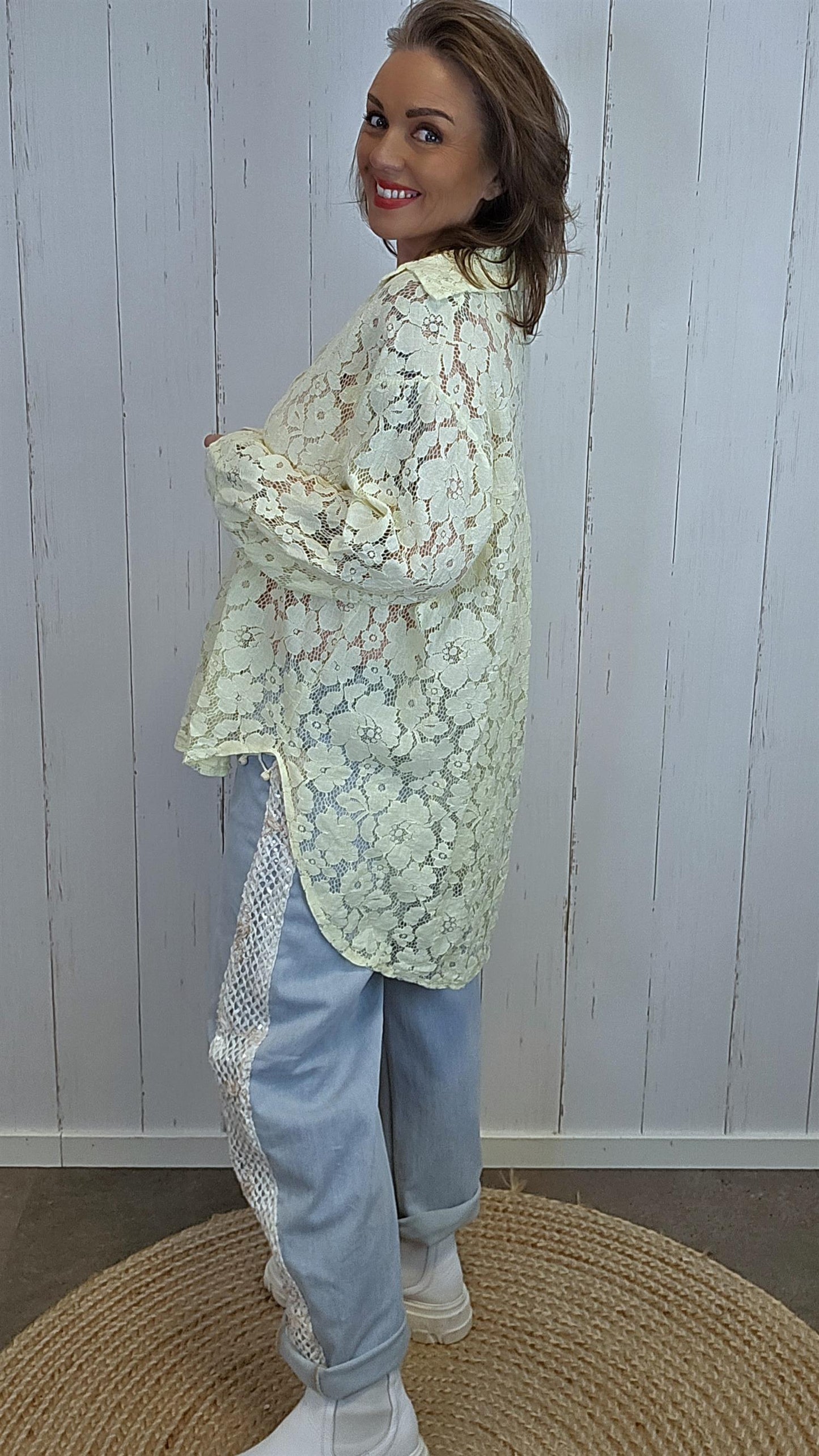 Alva blondeskjorte gul