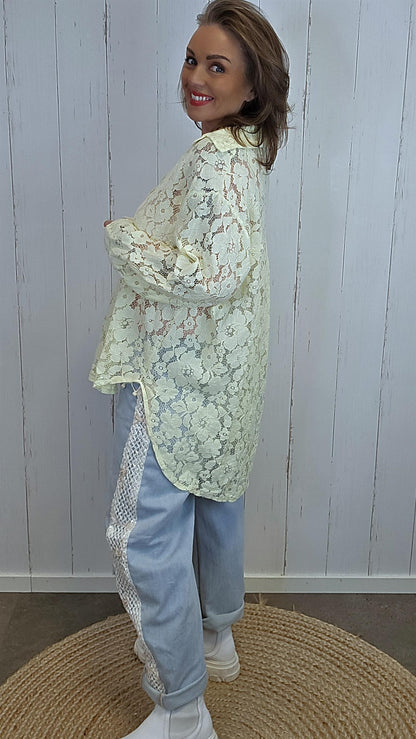 Alva blondeskjorte gul