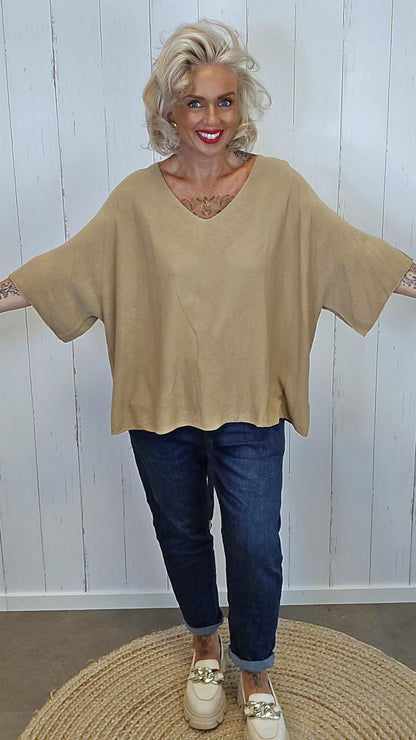 Leah genser topp camel