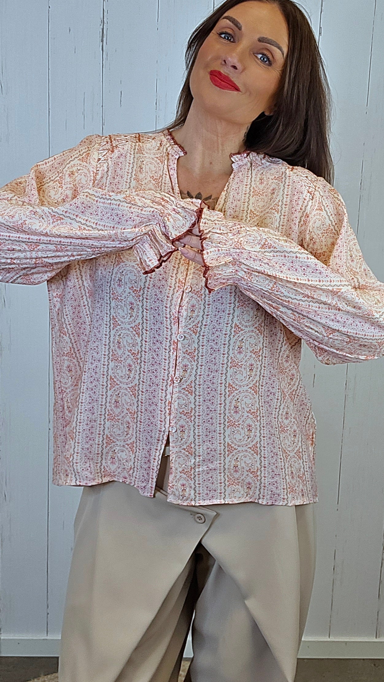 Hanna skjorte bluse rosa