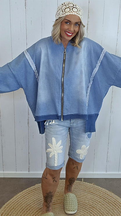 Mira Casual jakke i denimlook