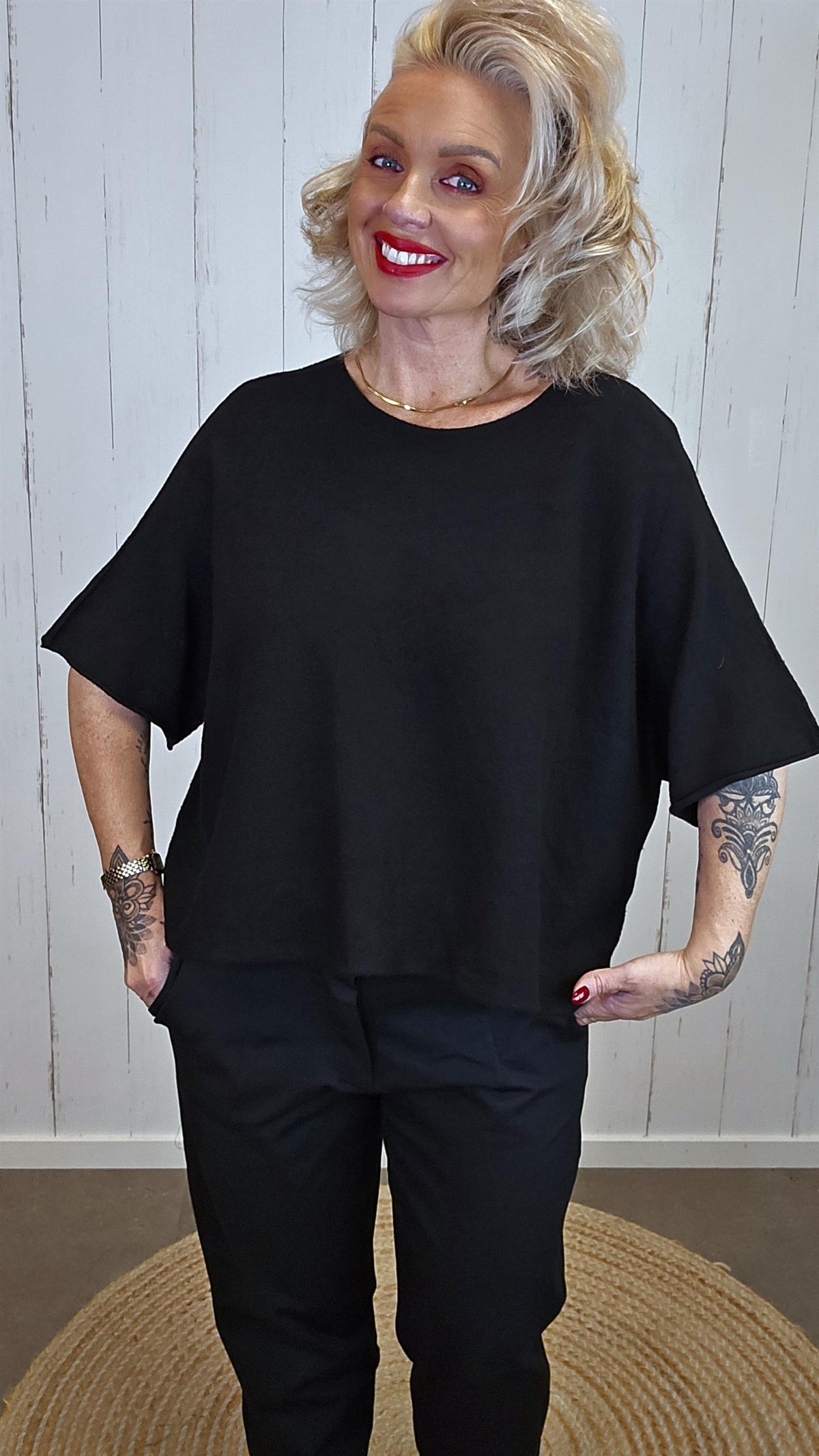 Luna genser topp svart