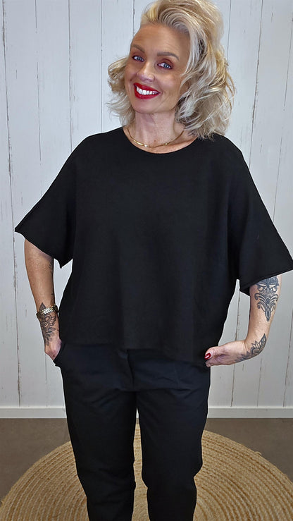 Luna genser topp svart