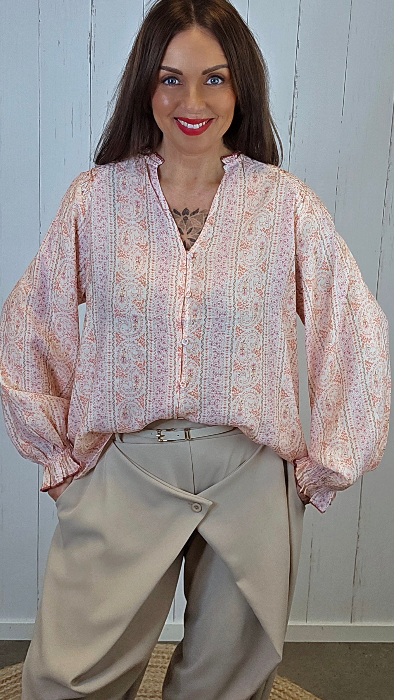 Hanna skjorte bluse rosa