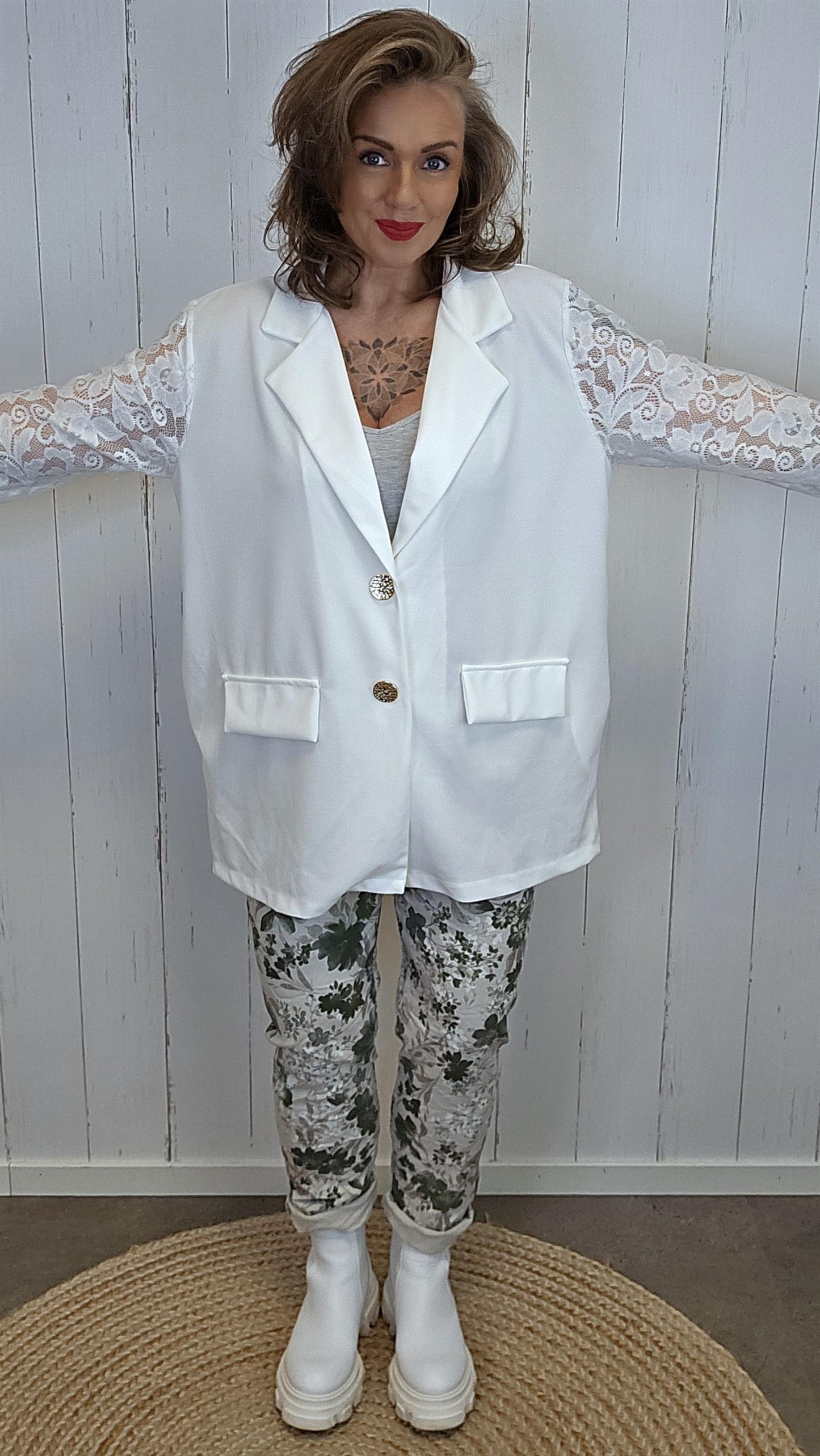 Tonje blazer offwhite