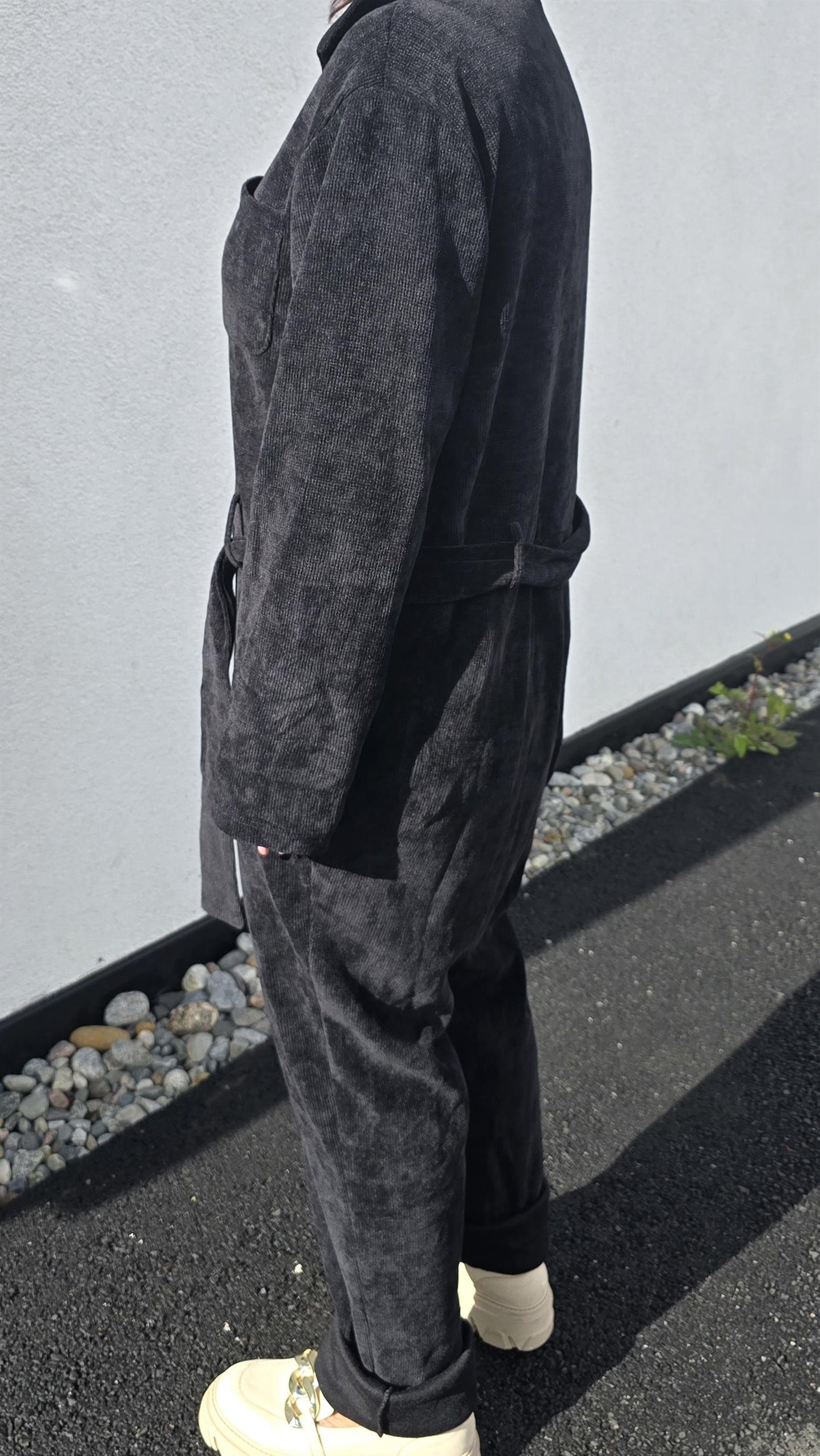 Minicord jumpsuite svart