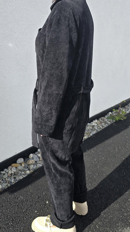 Minicord jumpsuite svart