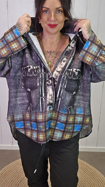 Sarah denimlook skjorte