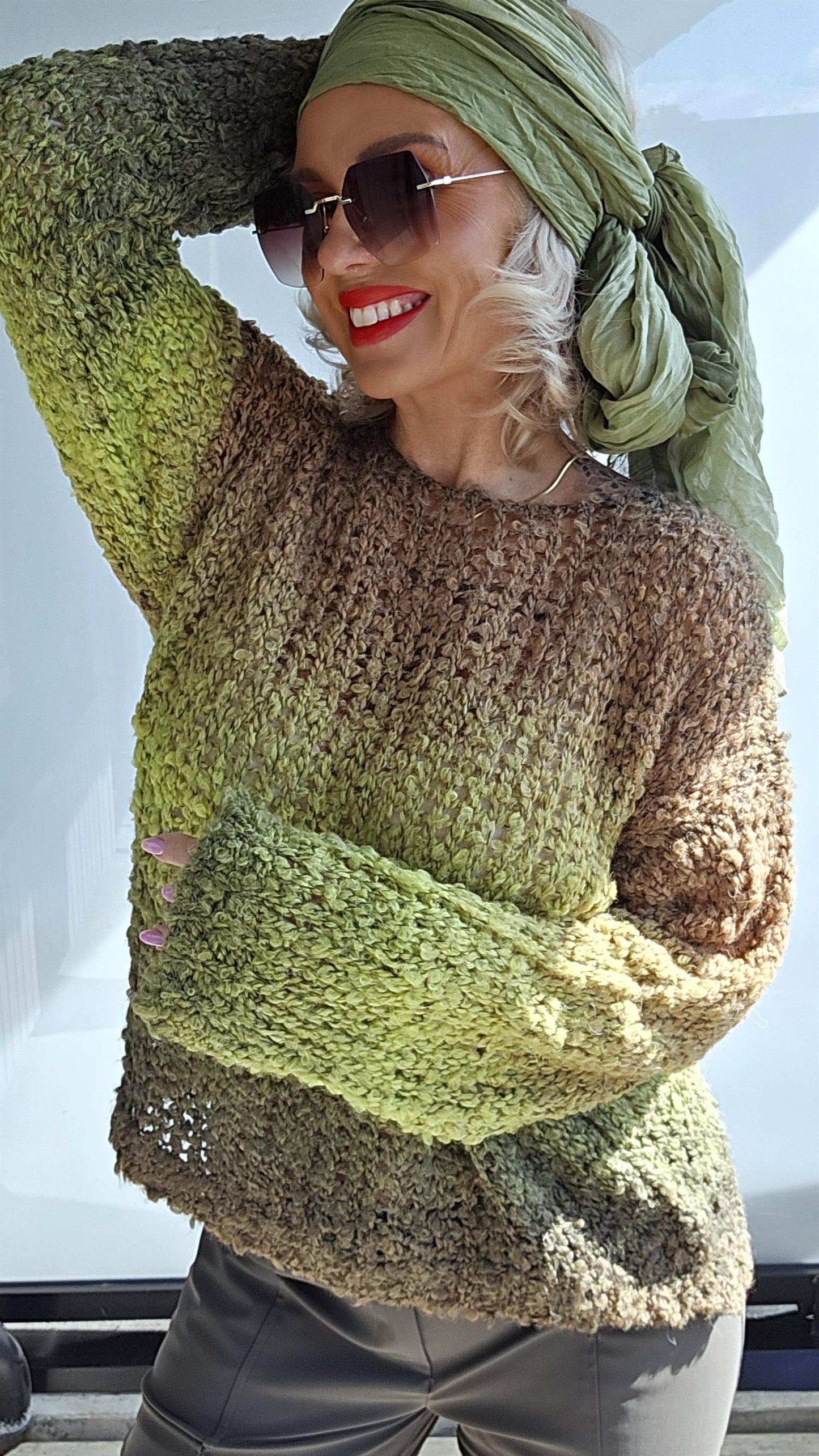 Cozy colour block pullover