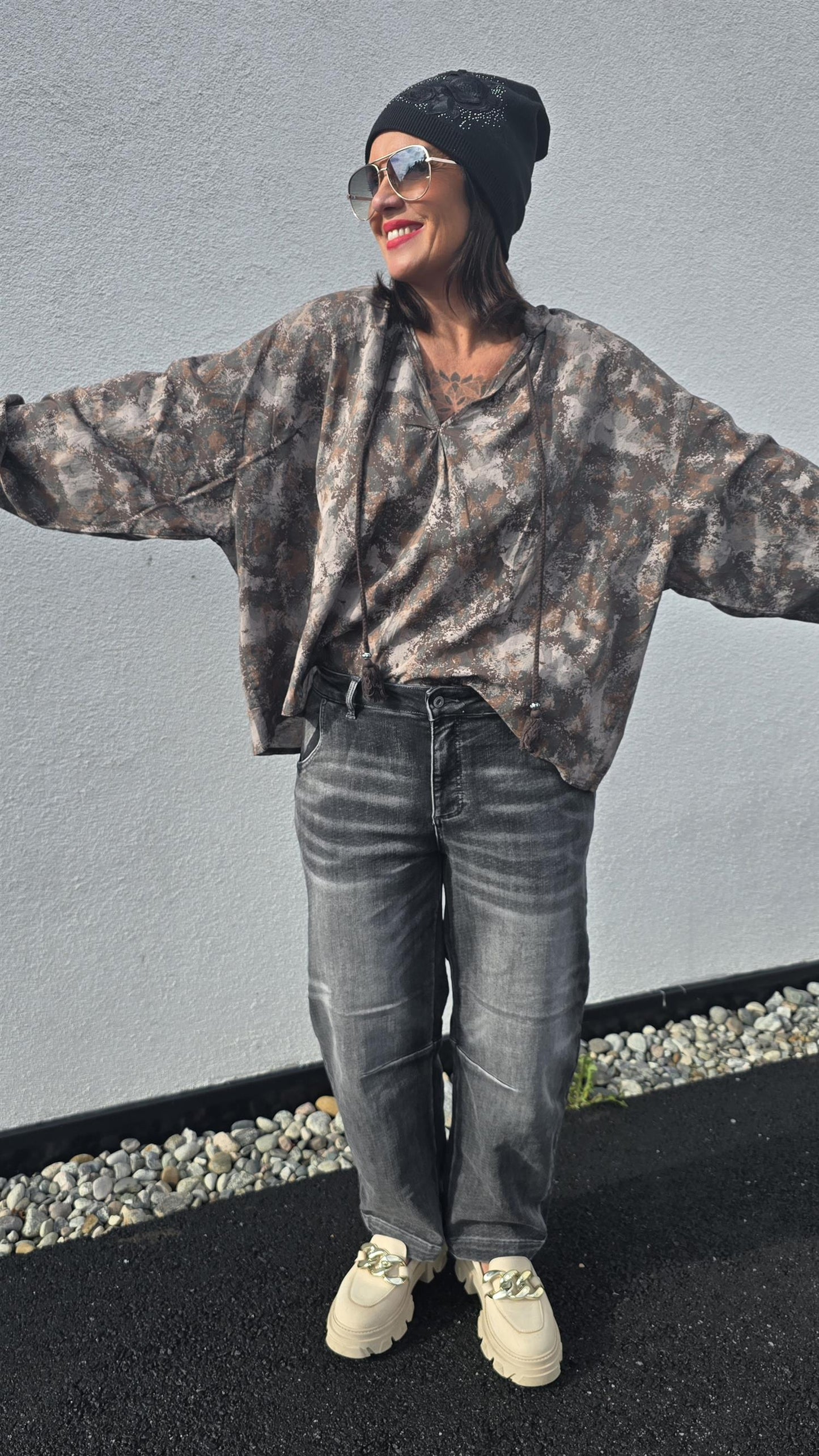 Fika jeans gråsvart