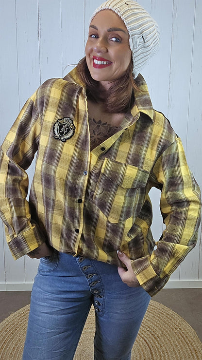 Malin Rutet Skjorte med Blonder