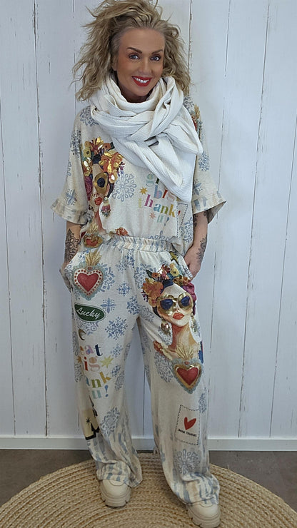 Stine bomulls skjerf beige