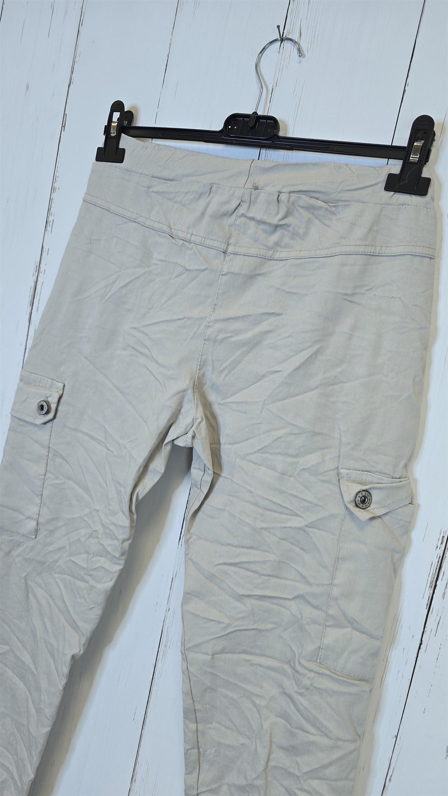 Mia cargo bukse beige
