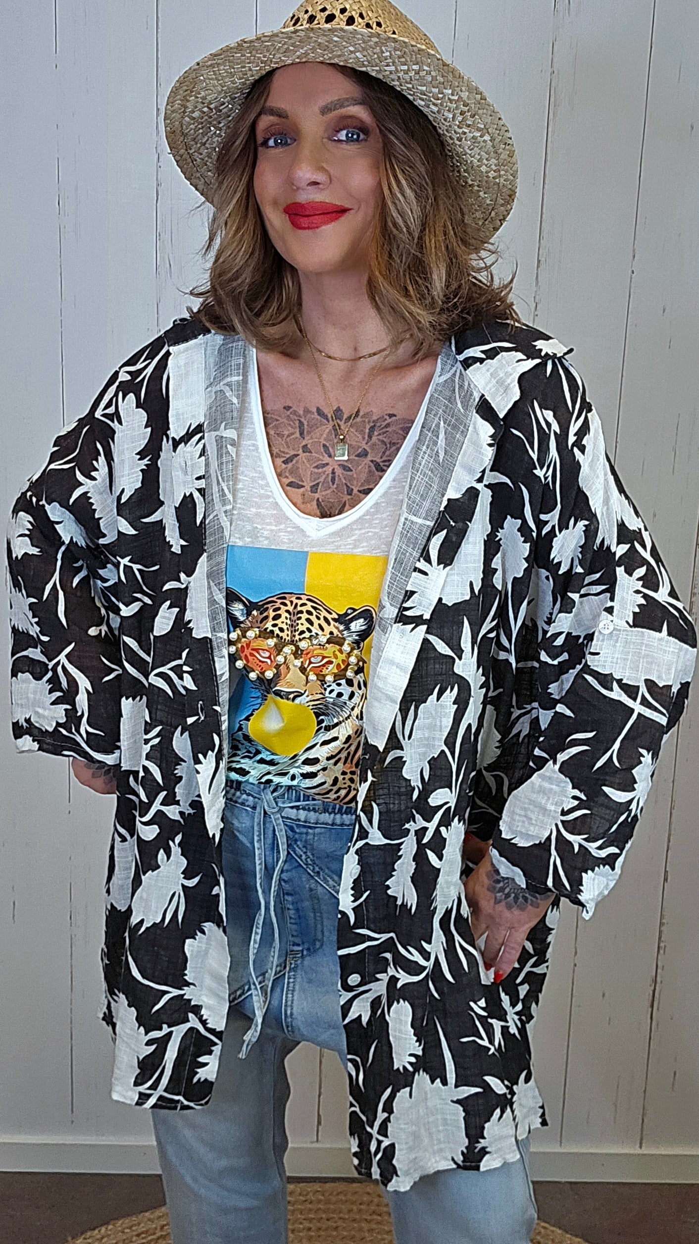 Amalia lang skjorte svart