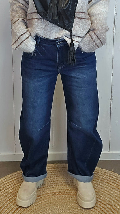 Xenia stretchy barrel-jeans