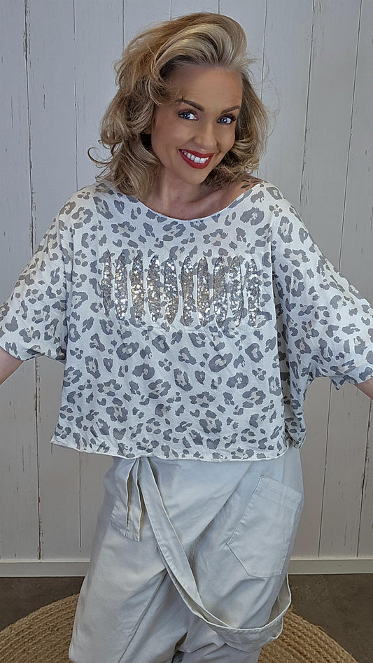 Tiffy leo topp beige