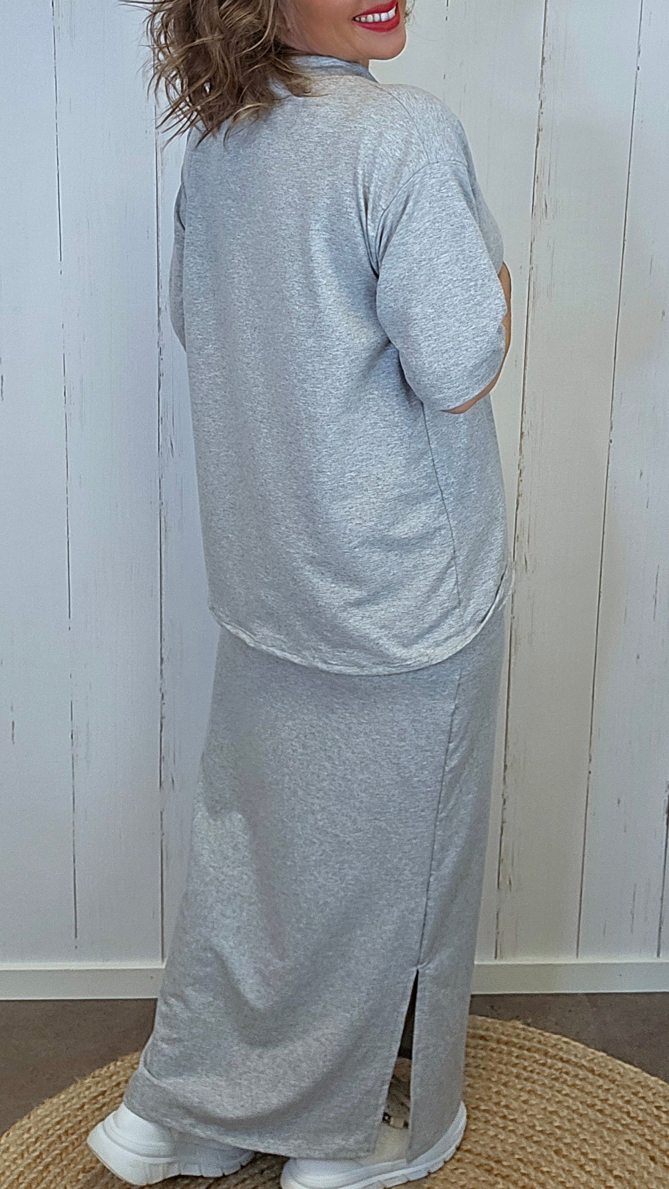 Erica sett topp/skjørt grå