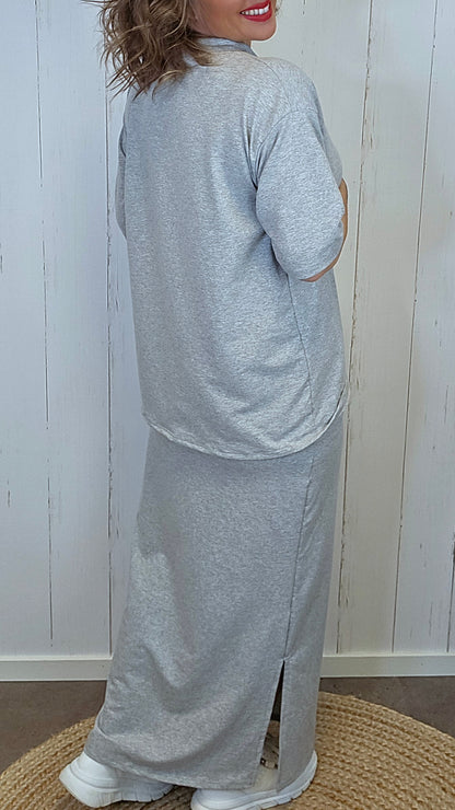 Erica sett topp/skjørt grå