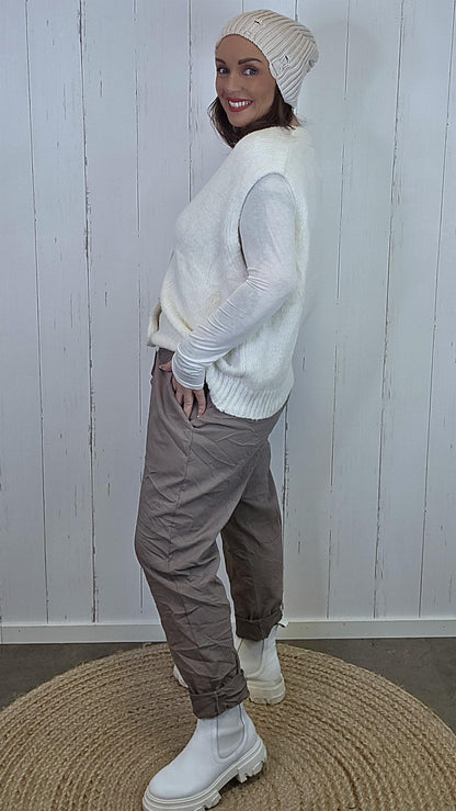 Ida Strikkevest Offwhite