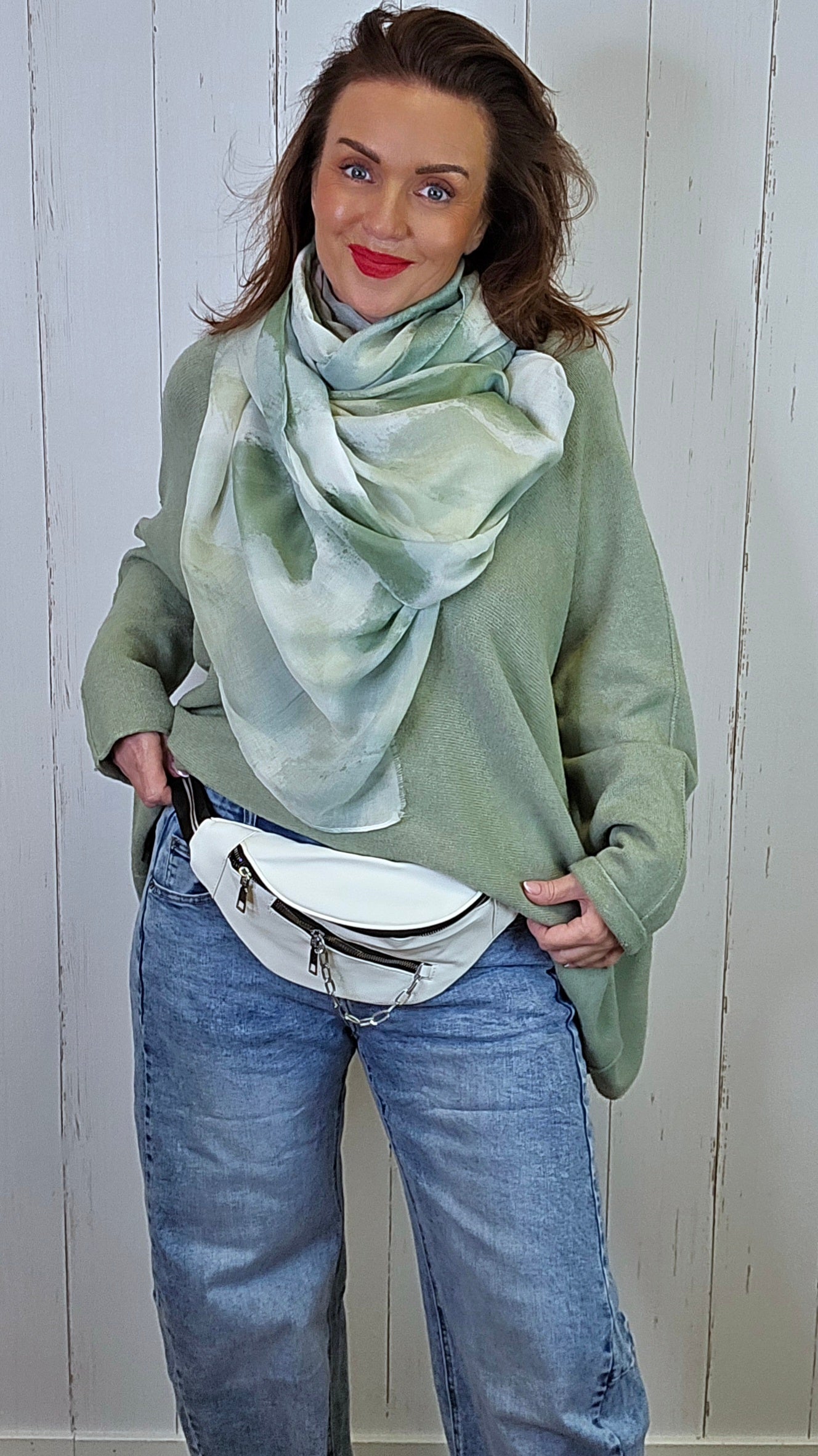 Aurora skjerf grønn