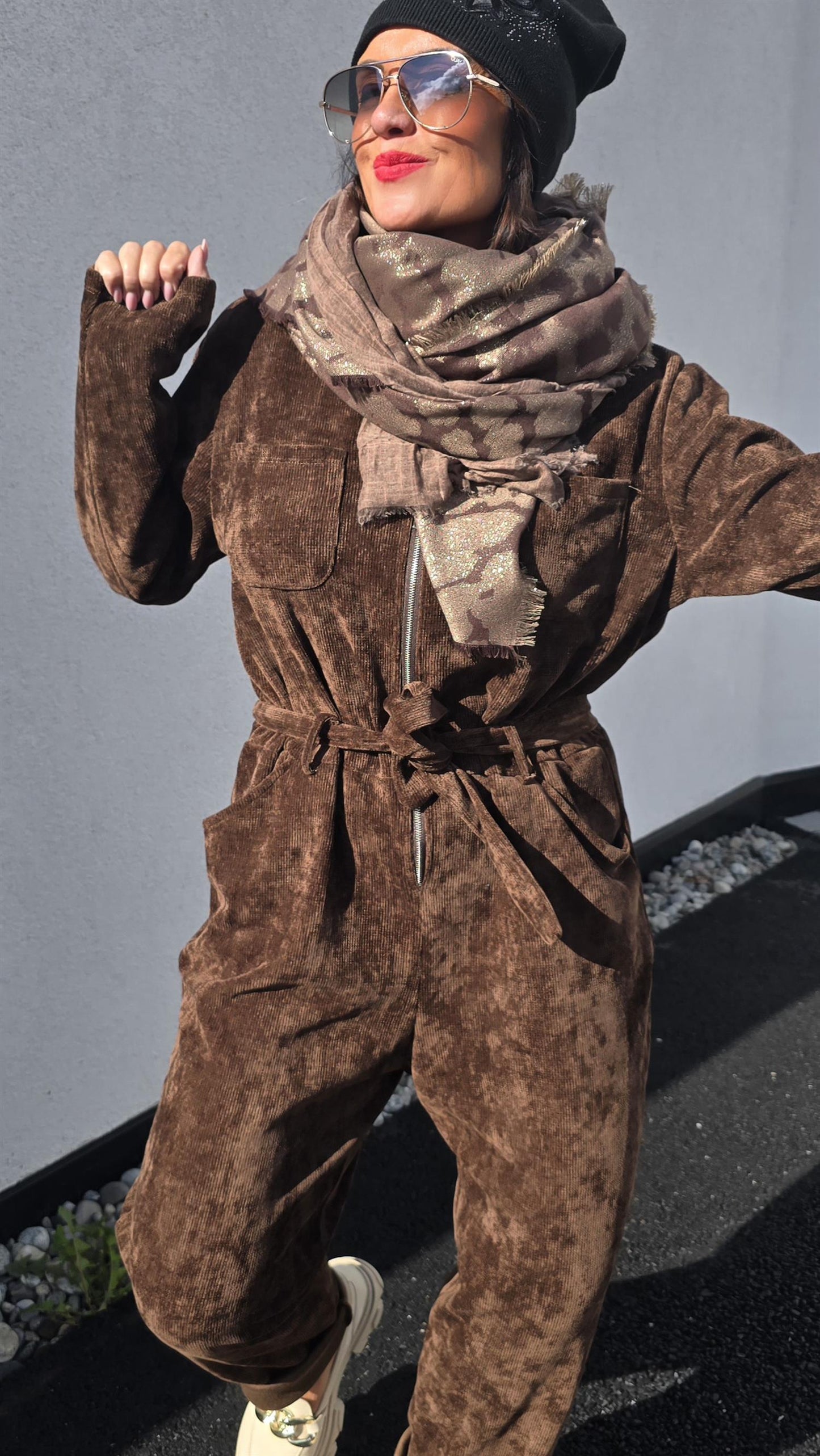 Leo skjerf brun