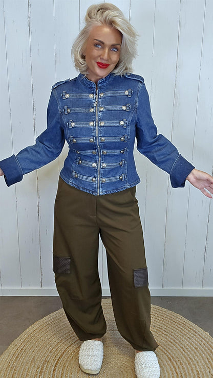 Jeans jakke med Dekor