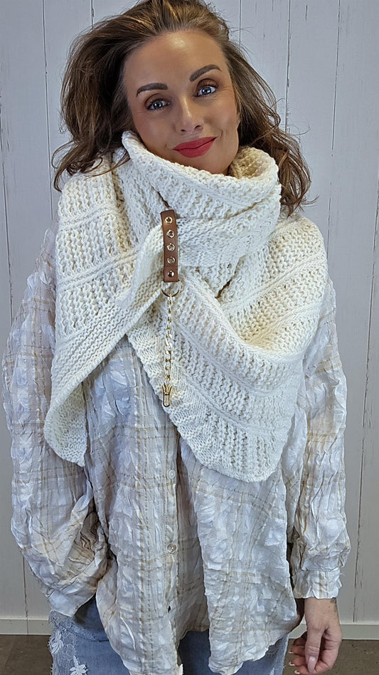 Signe strikket trekantsjal