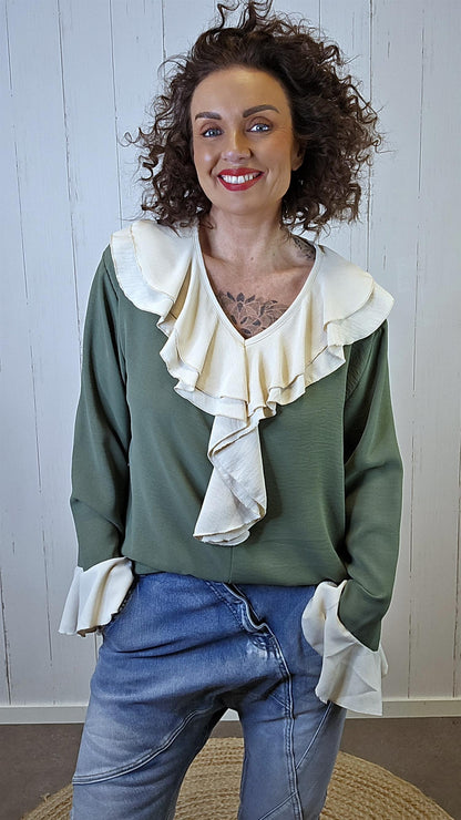 Freja bluse grønn