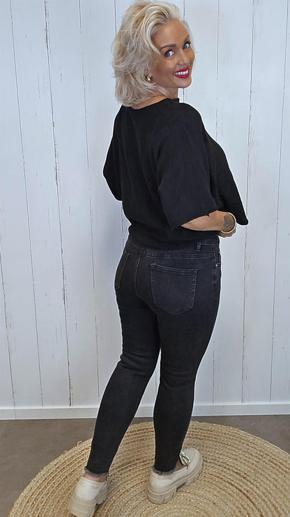 Amalie slim jeans svart