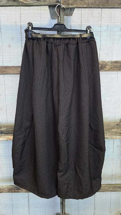Alba pinstripe dressbukse brun