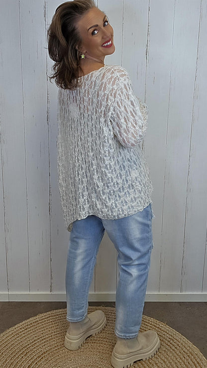 Oline blondetopp beige