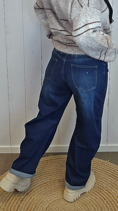 Xenia stretchy barrel-jeans