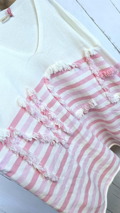 Amalie strikkegenser rosa