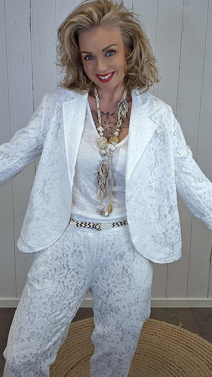 Cleo blondeblazer hvit