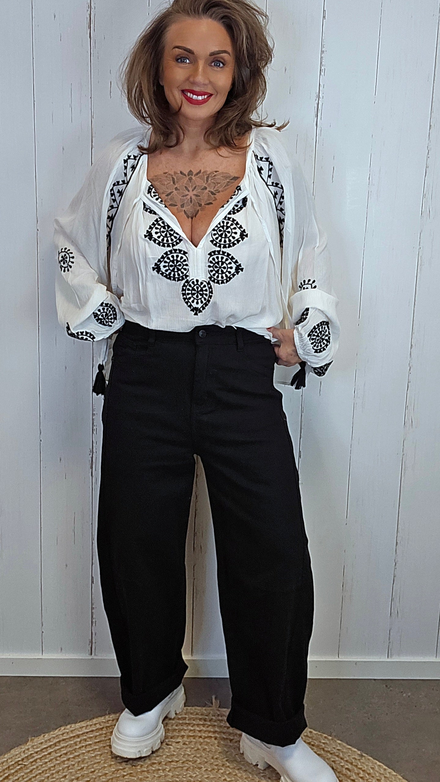 Karostar Barrel jeans svart