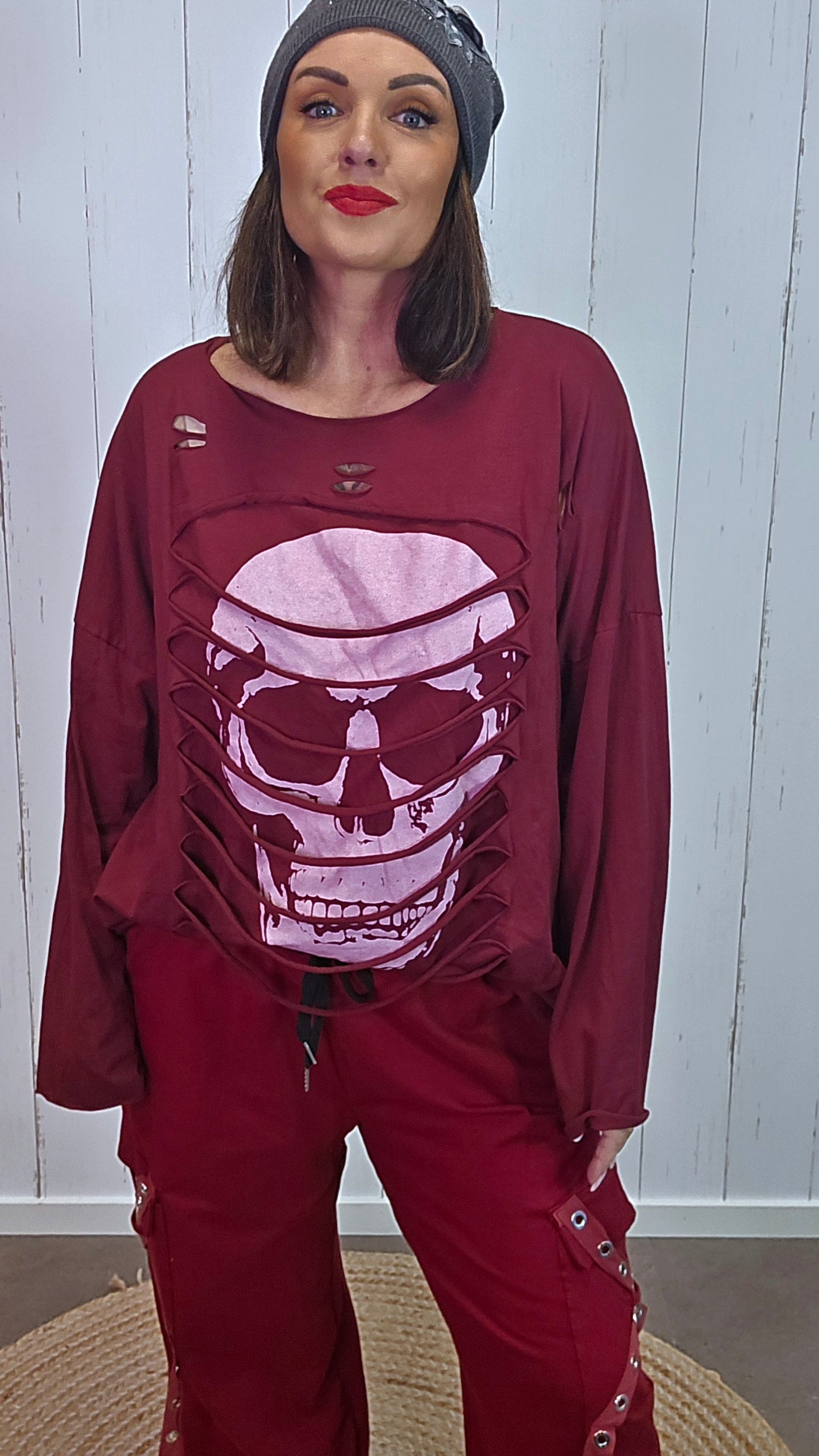 Raven topp burgunder