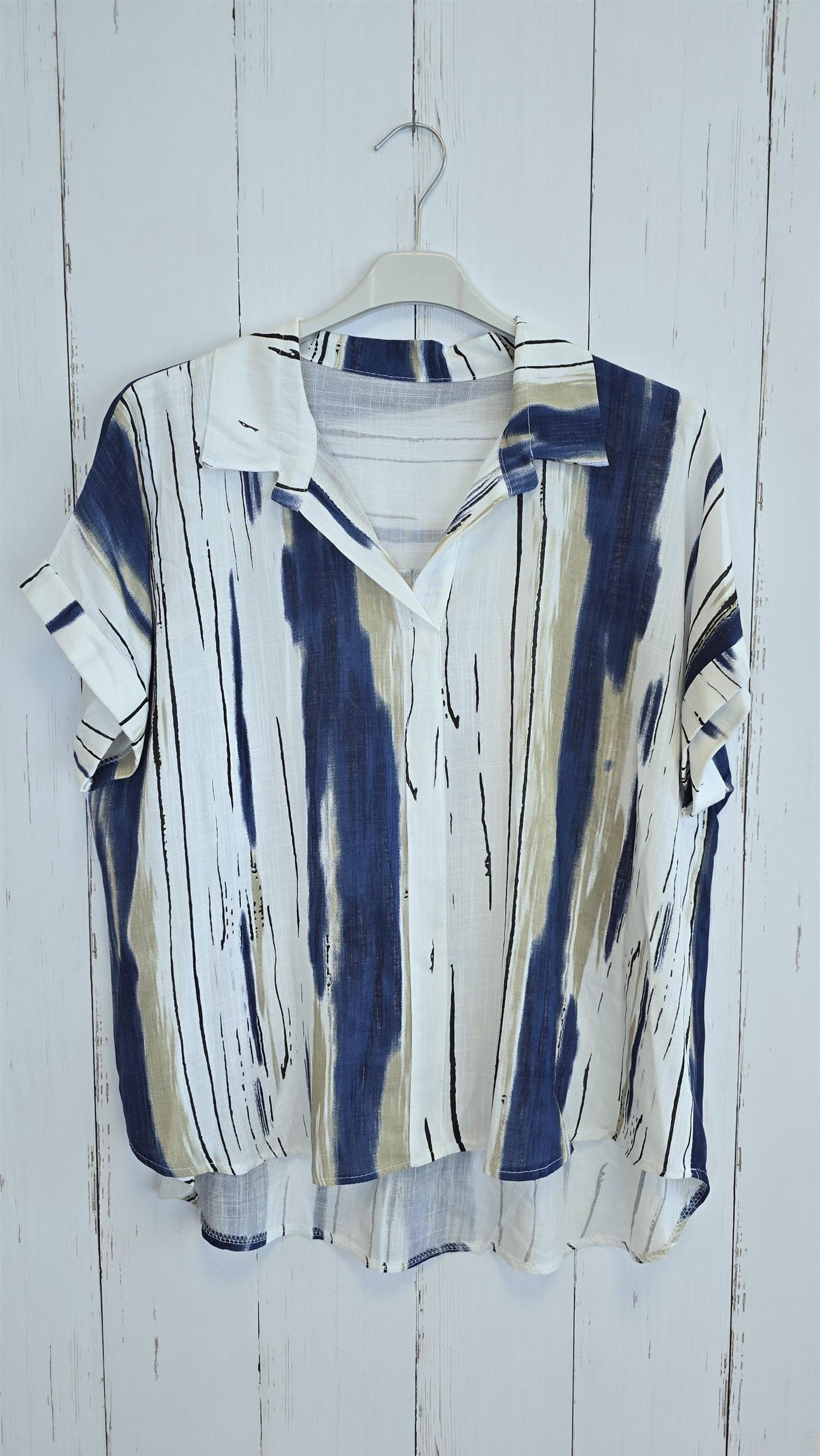 Eirin bluse med abstrakt mønster