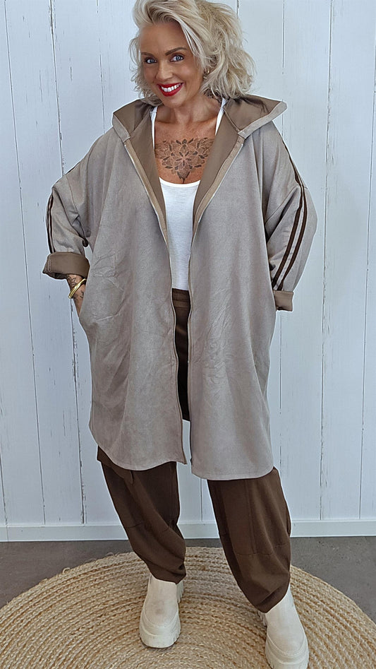 Tina hettejakke Taupe