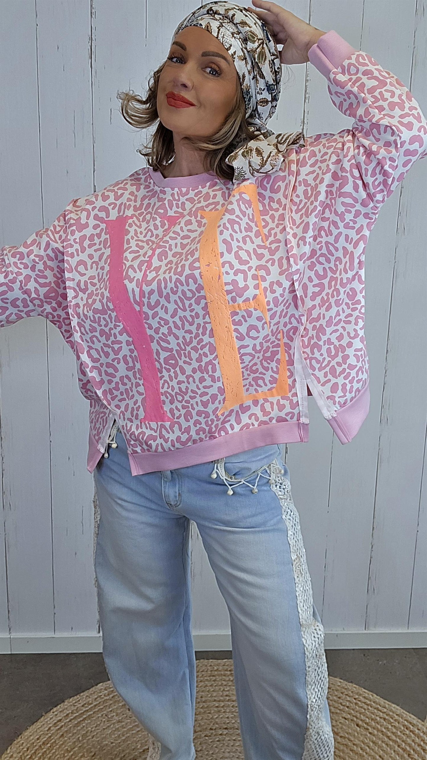 Ronja leo genser rosa