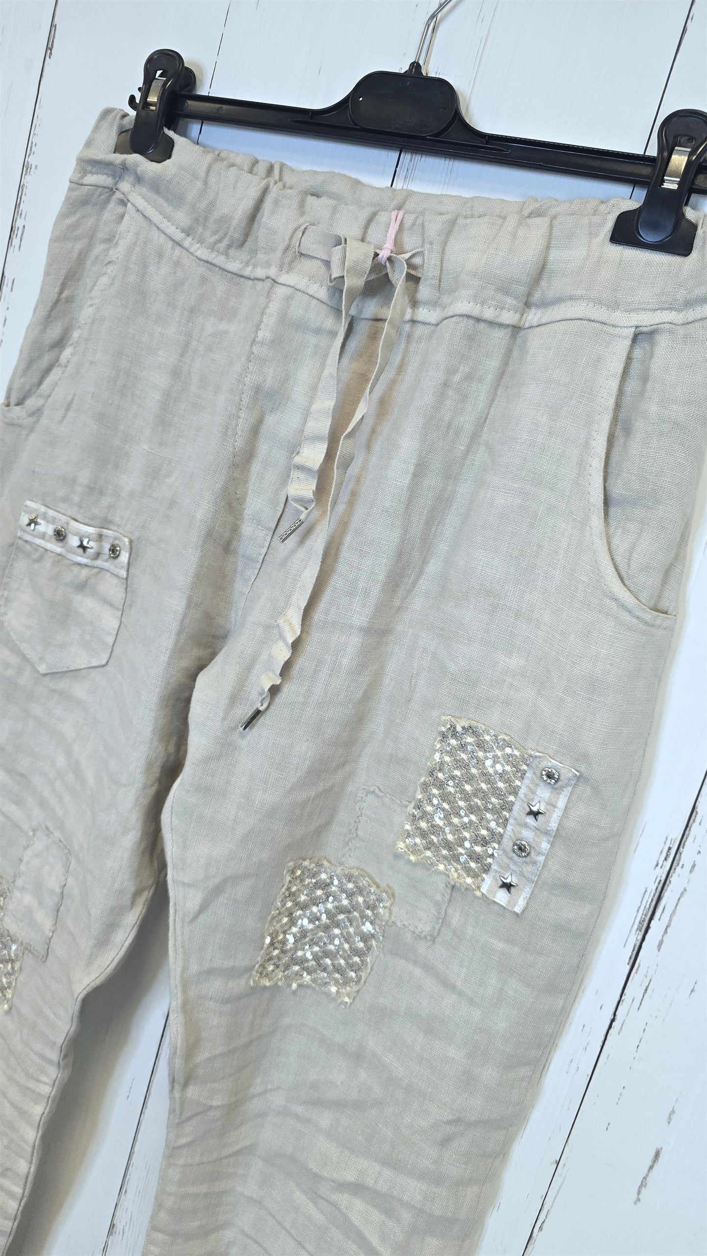 Nora linbukse beige