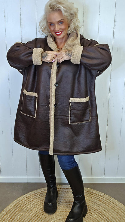 Freja kåpe brun