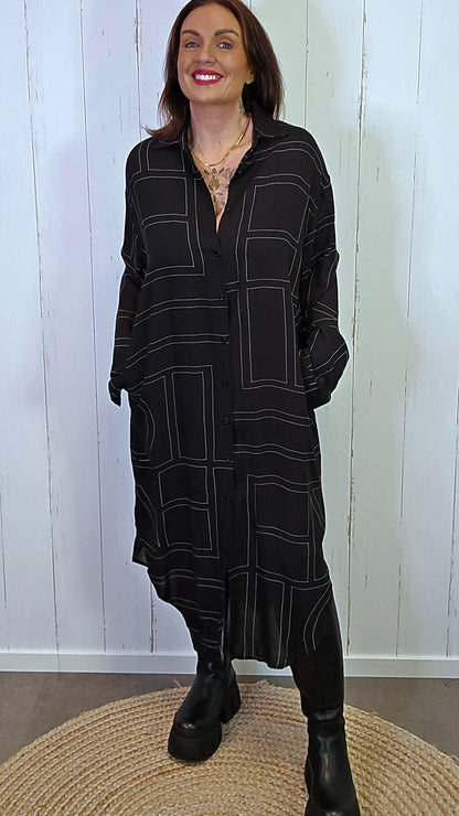 Maja skjortekjole svart