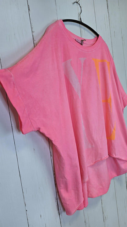 Diana t-skjorte med print Rosa