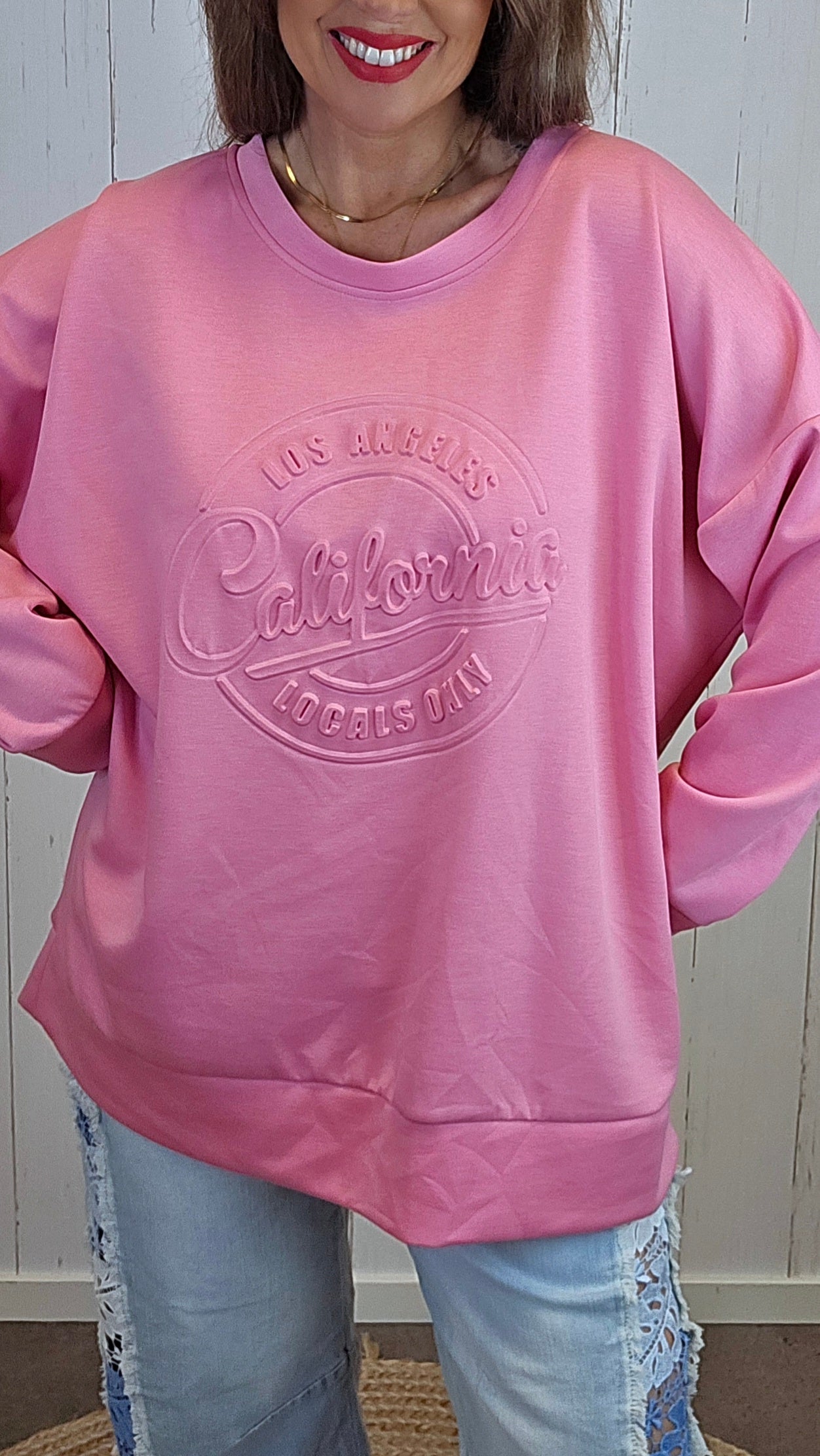 Bodil collegegenser rosa