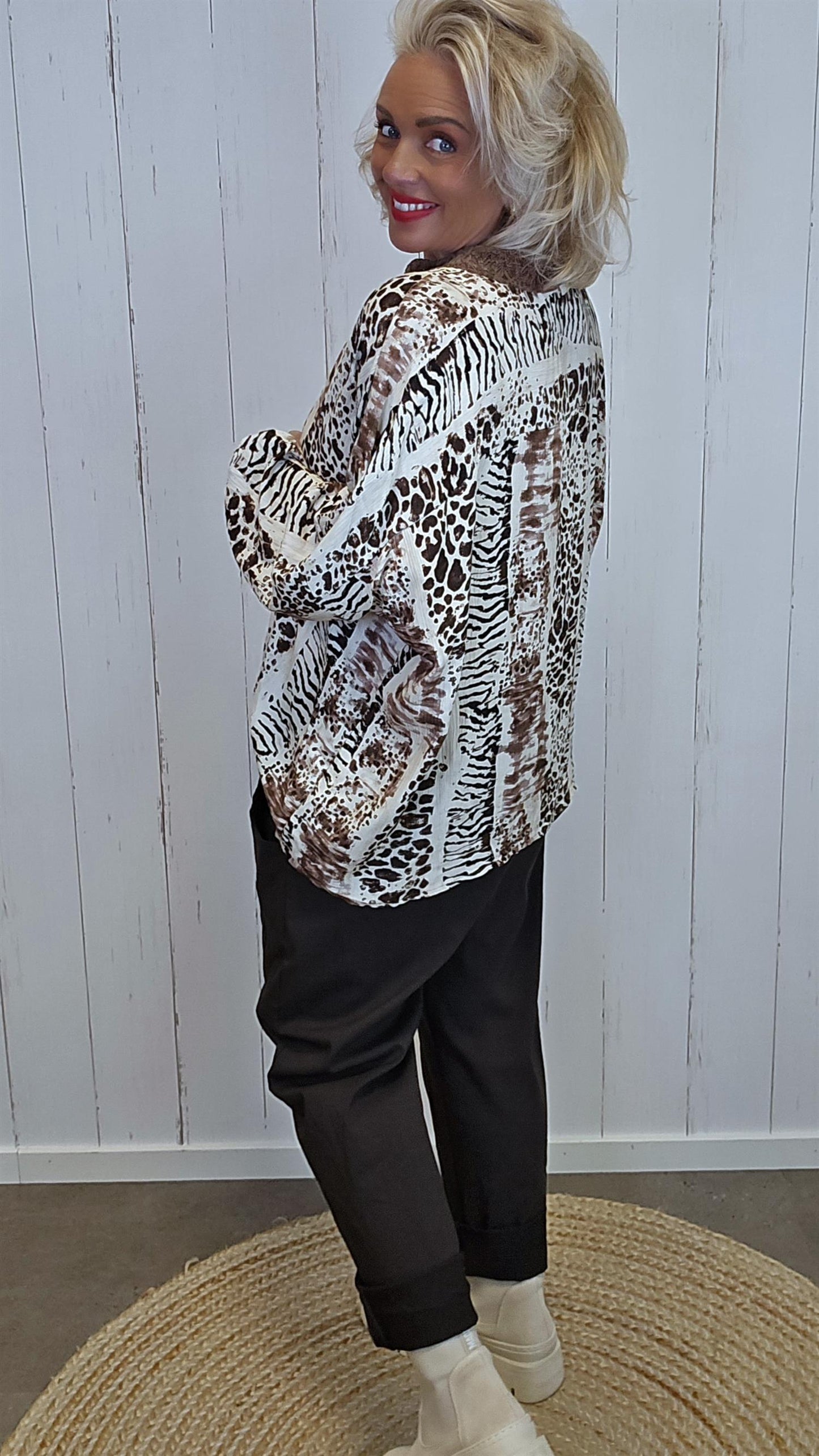 Isabella bluse med print
