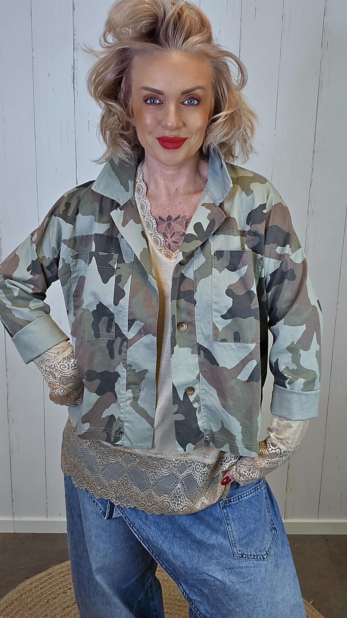 Daily skjorte grønn camo