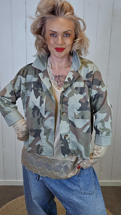 Daily skjorte grønn camo