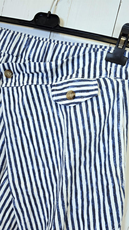 Tanja wrap bukse striper navy