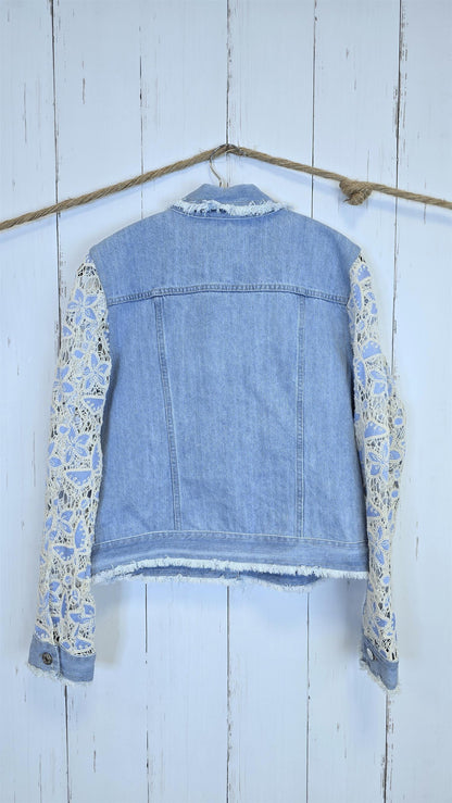 Alma blondedongerijakke lyseblå